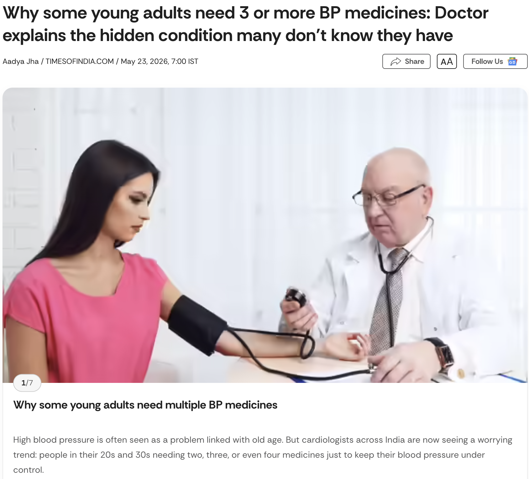 Why some young adults need 3 or more BP medicines